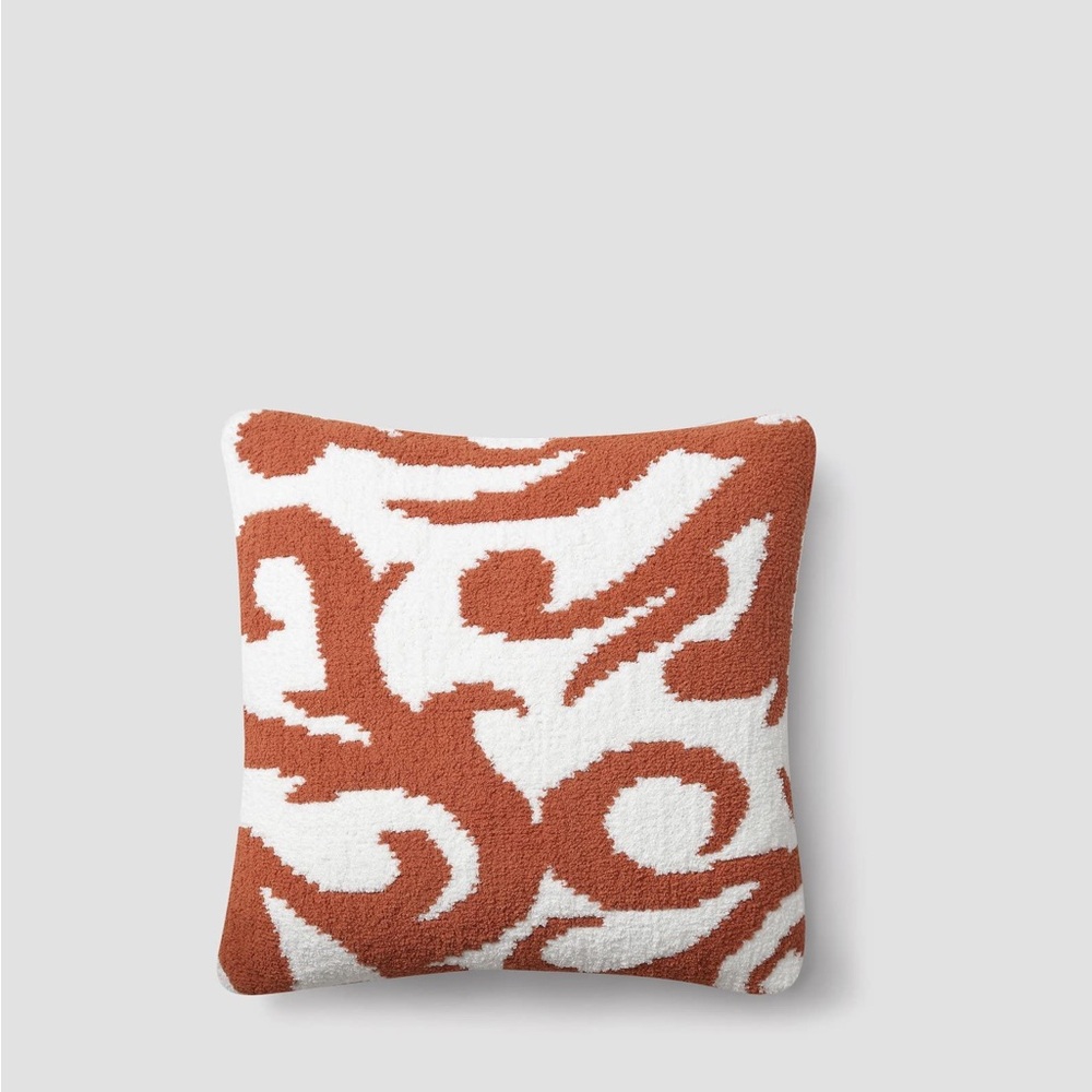 Sunday Citizen Casablanca Throw Pillow - Masala Orange - Off White / 20 x 20"